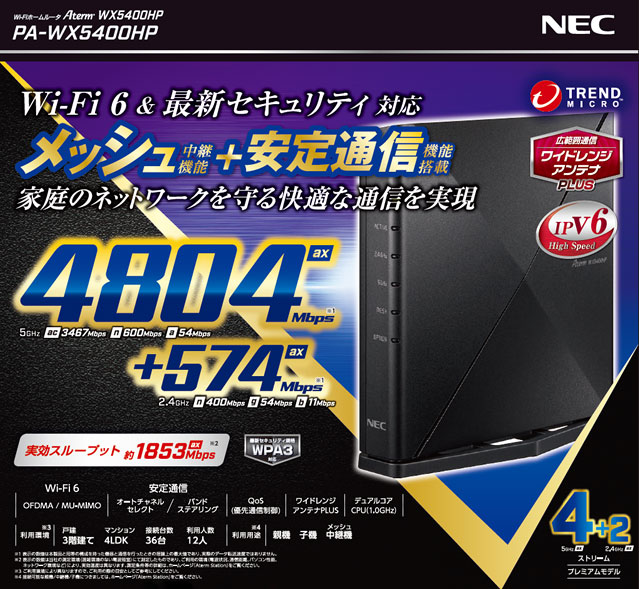5-NEC製Aterm_WX5400HP