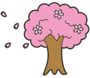 7-桜の木のイラスト_日本のイメージ